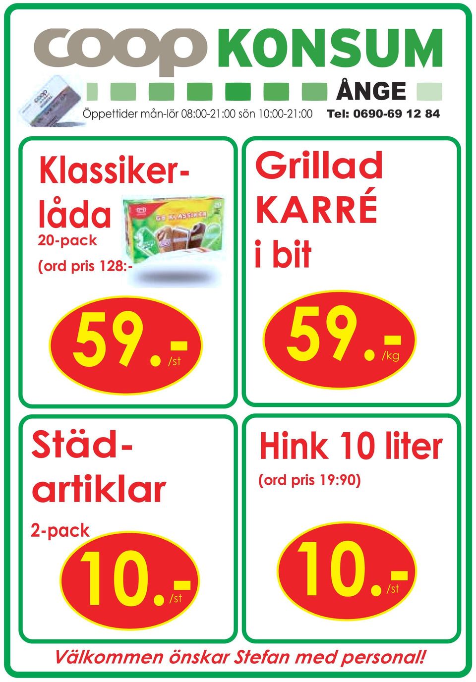 -/st Klassikerlåda 20-pack Grillad KARRÉ i bit 59.