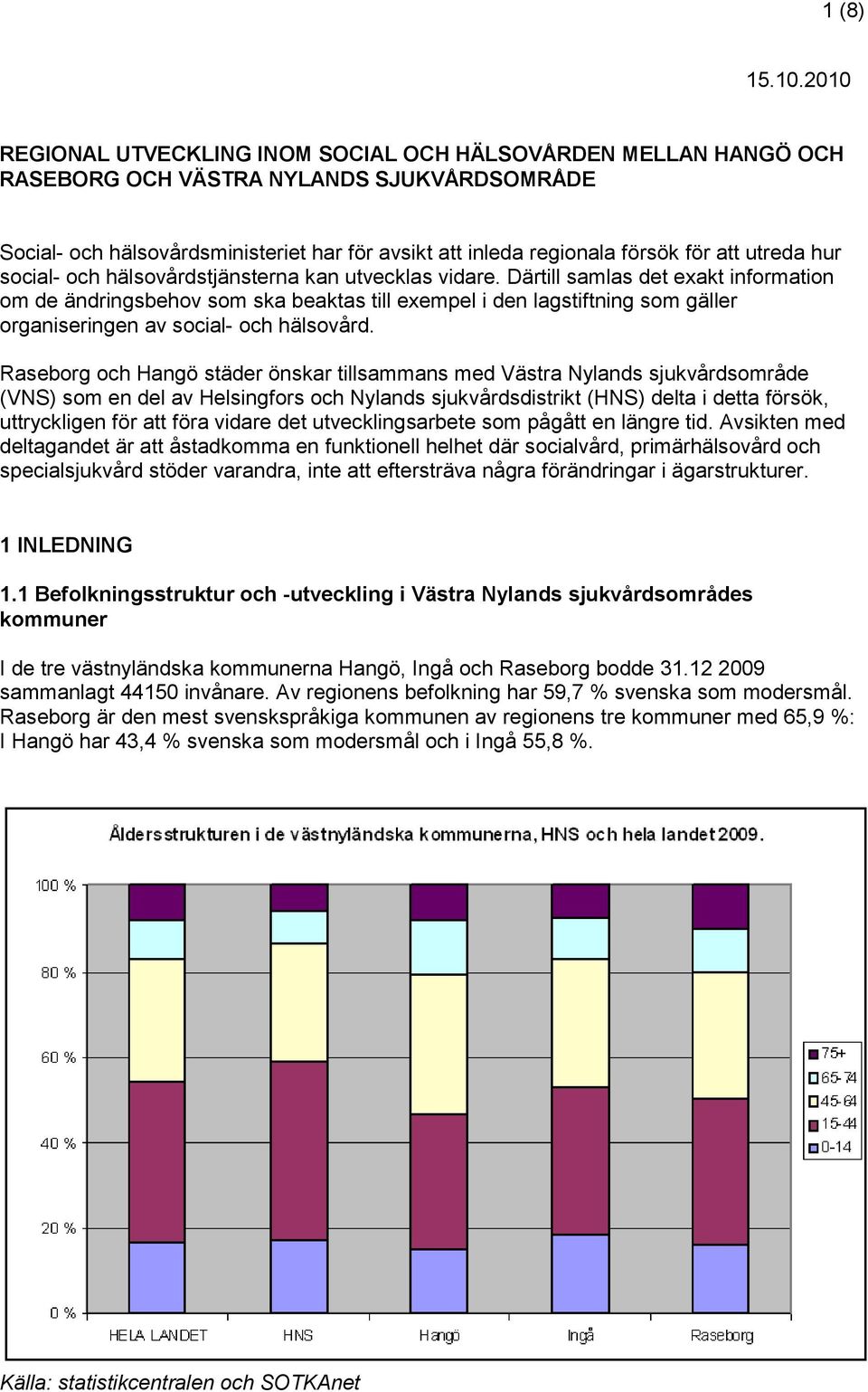 utreda hur social- och hälsovårdstjänsterna kan utvecklas vidare.