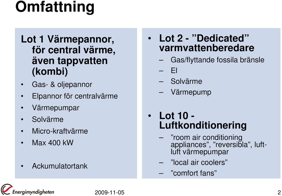 varmvattenberedare Gas/flyttande fossila bränsle El Solvärme Värmepump Lot 10 - Luftkonditionering