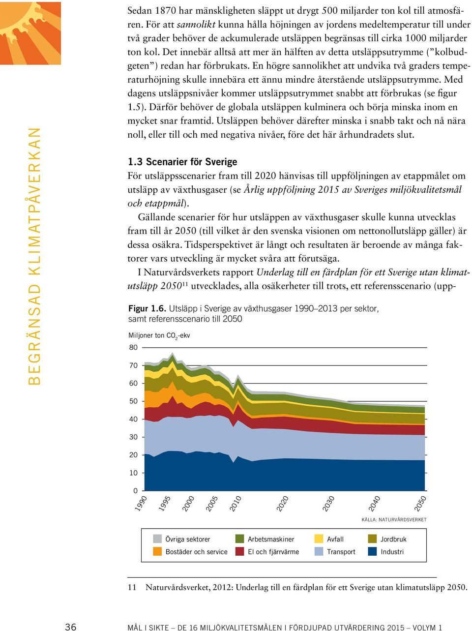 Det innebär alltså att mer än hälften av detta utsläppsutrymme ( kolbudgeten ) redan har förbrukats.