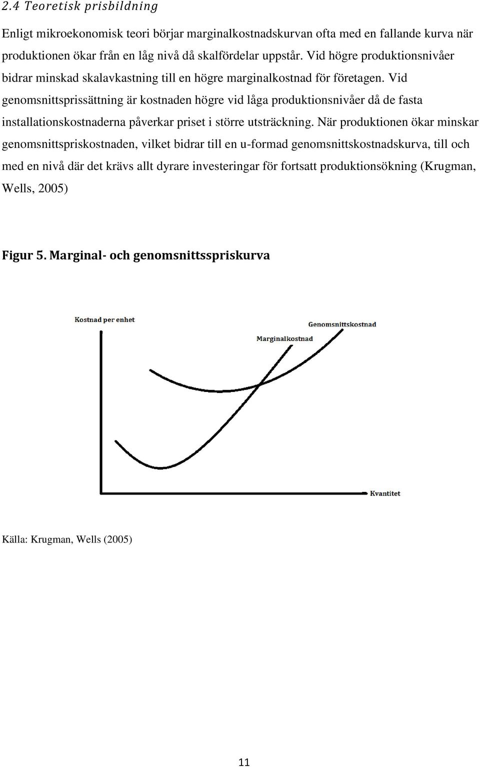 Vid genomsnittsprissättning är kostnaden högre vid låga produktionsnivåer då de fasta installationskostnaderna påverkar priset i större utsträckning.