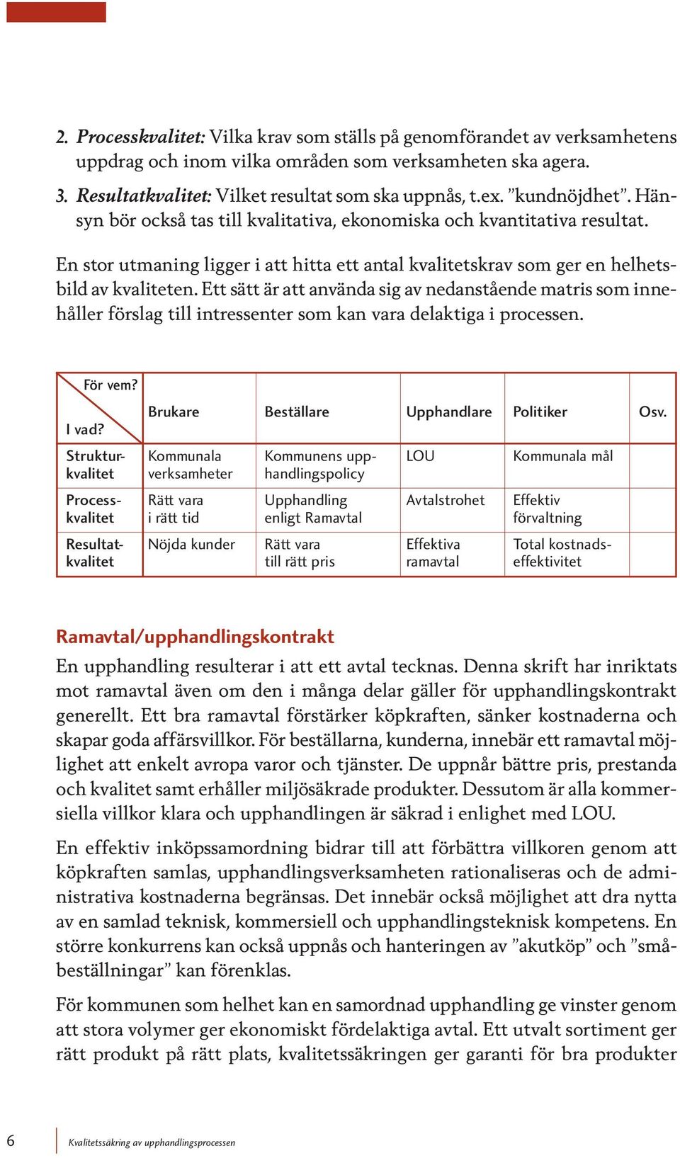 Ett sätt är att använda sig av nedanstående matris som innehåller förslag till intressenter som kan vara delaktiga i processen. För vem? Brukare Beställare Upphandlare Politiker Osv. I vad?