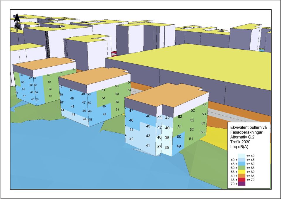 2 Trafik 2030 Leq db(a) <= 40 40 < <=