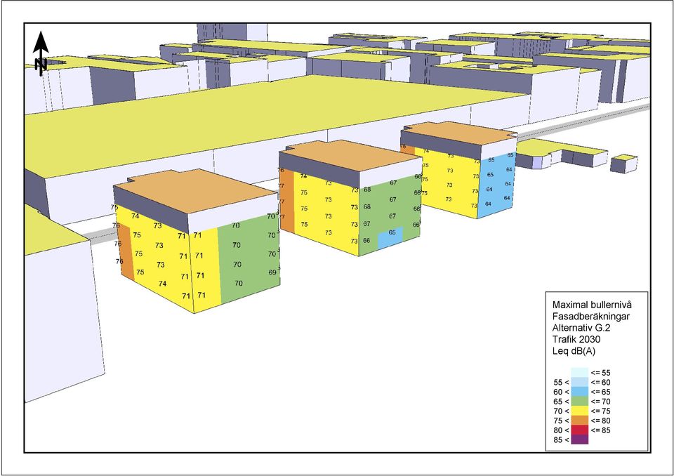2 Trafik 2030 Leq db(a) <= 55 55 < <=