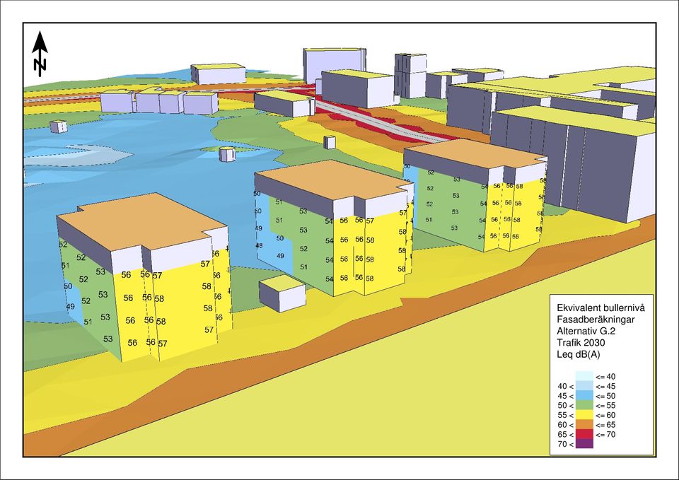 2 Trafik 2030 Leq db(a) <= 40 40 < <=
