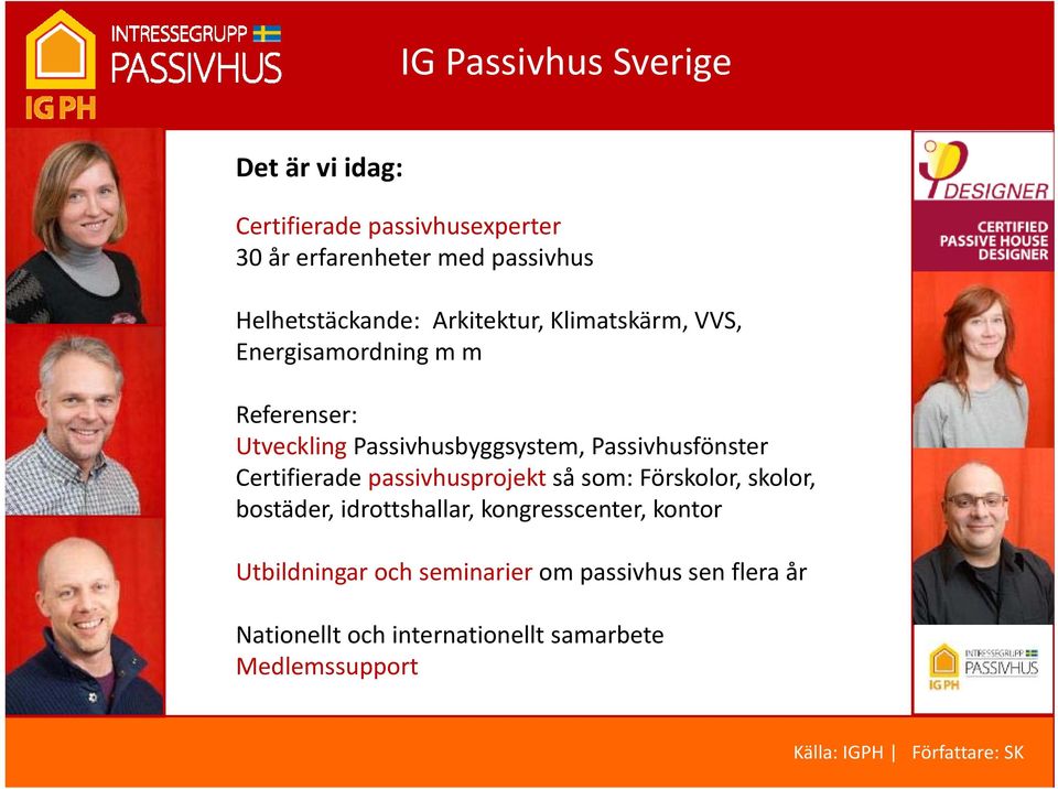 Passivhusbyggsystem, Passivhusfönster Certifierade passivhusprojekt så som: Förskolor, skolor, bostäder,