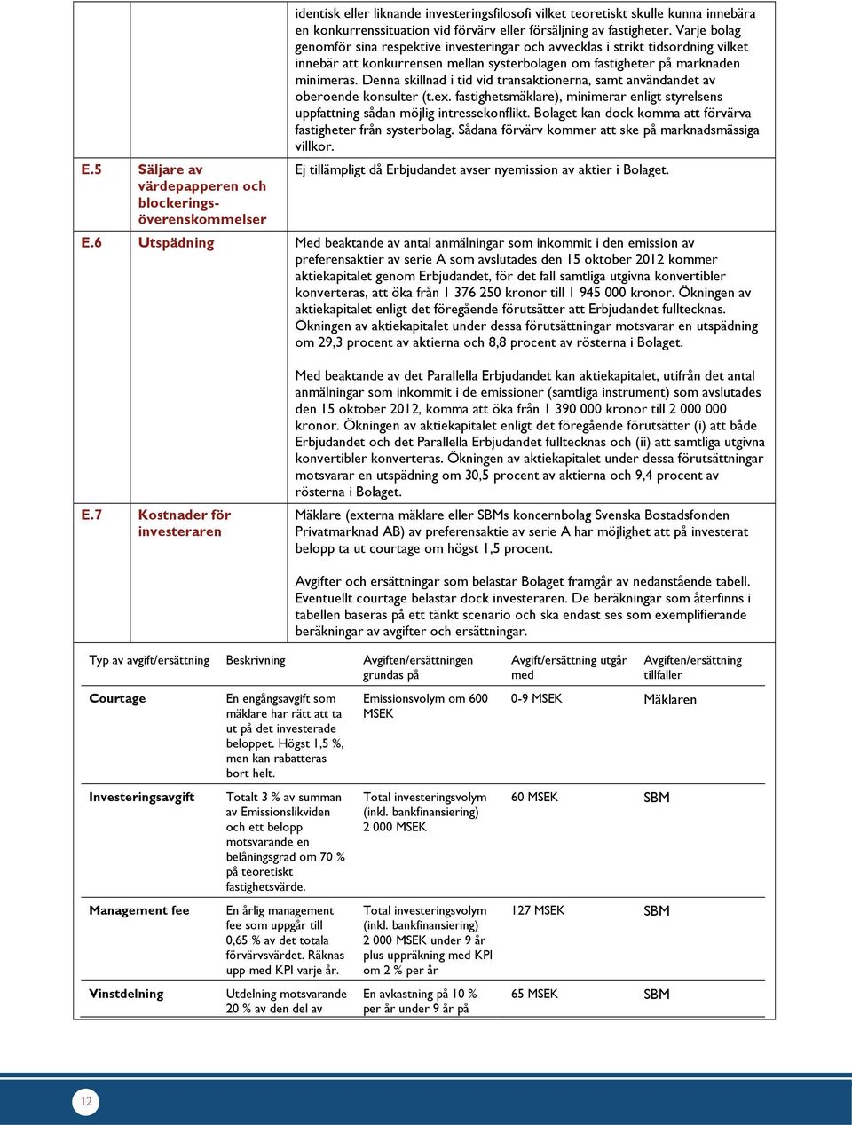 Denna skillnad i tid vid transaktionerna, samt användandet av oberoende konsulter (t.ex. fastighetsmäklare), minimerar enligt styrelsens uppfattning sådan möjlig intressekonflikt.