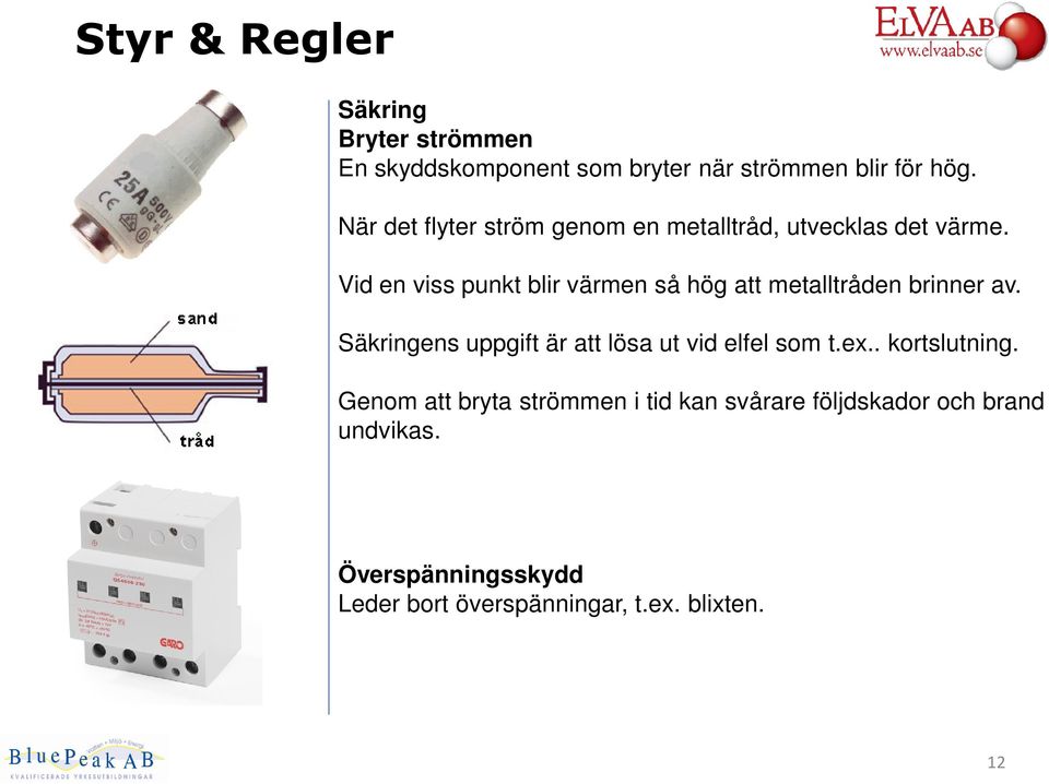 Vid en viss punkt blir värmen så hög att metalltråden brinner av.