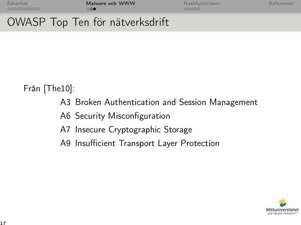 Security Misconfiguration A7 Insecure