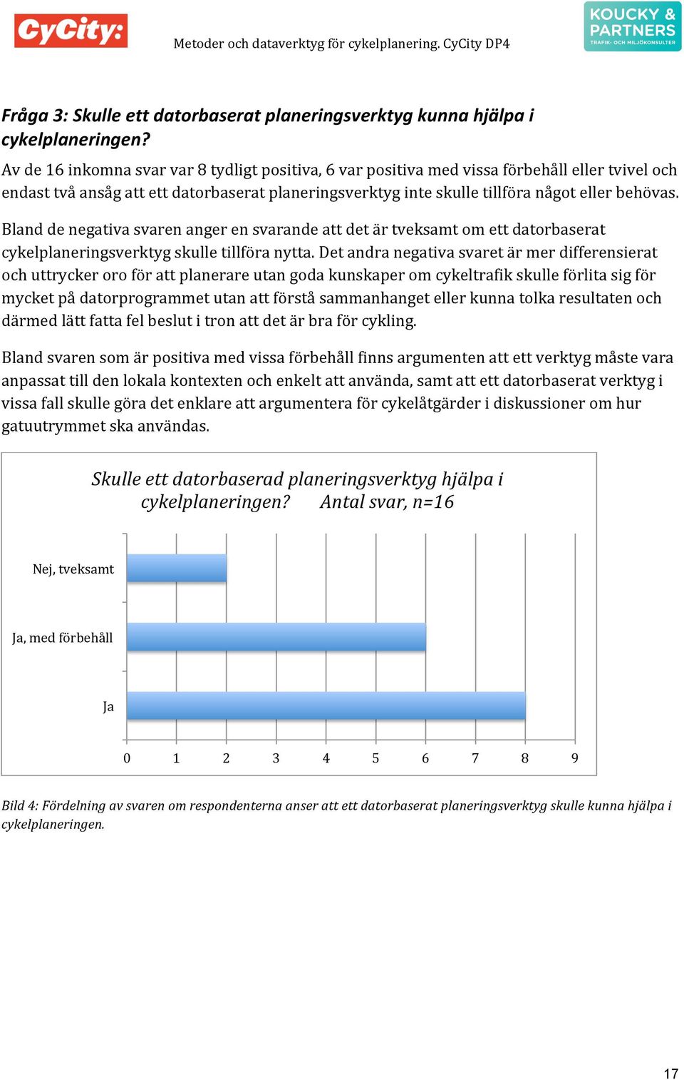 Blanddenegativasvarenangerensvarandeattdetärtveksamtomettdatorbaserat cykelplaneringsverktygskulletillföranytta.