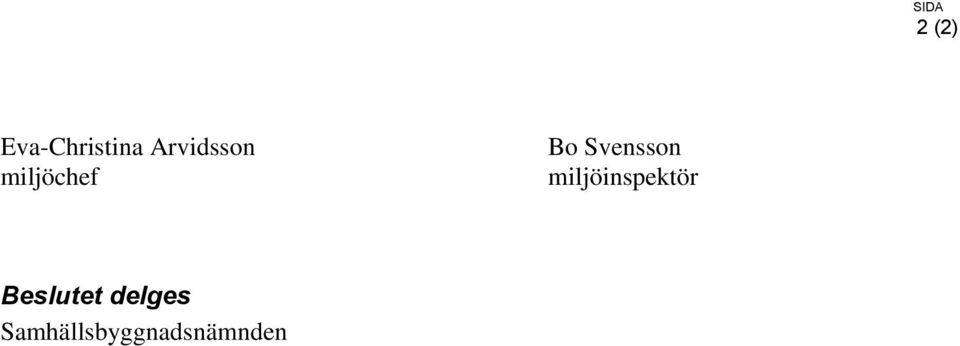 Svensson miljöinspektör