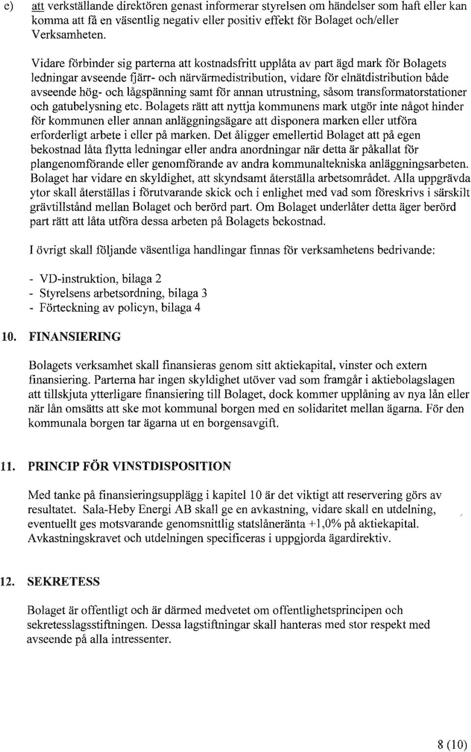 lågspänning samt for annan utrustning, såsom transformatorstationer och gatubelysning etc.