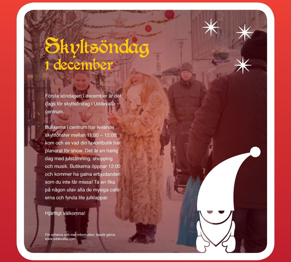 Det är en härlig dag med julstämning, shopping och musik.