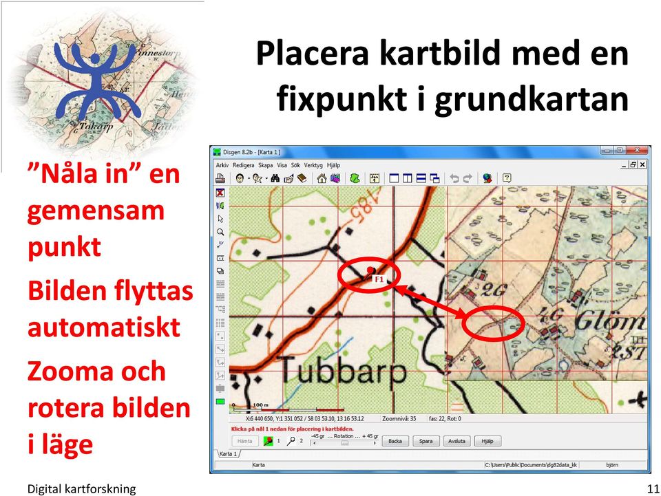 Bilden flyttas automatiskt Zooma och