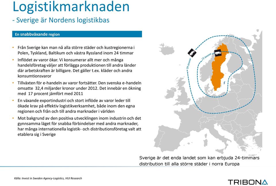 kläder och andra konsumtionsvaror Tillväxten för e-handeln av varor fortsätter. Den svenska e-handeln omsatte 32,4 miljarder kronor under 2012.