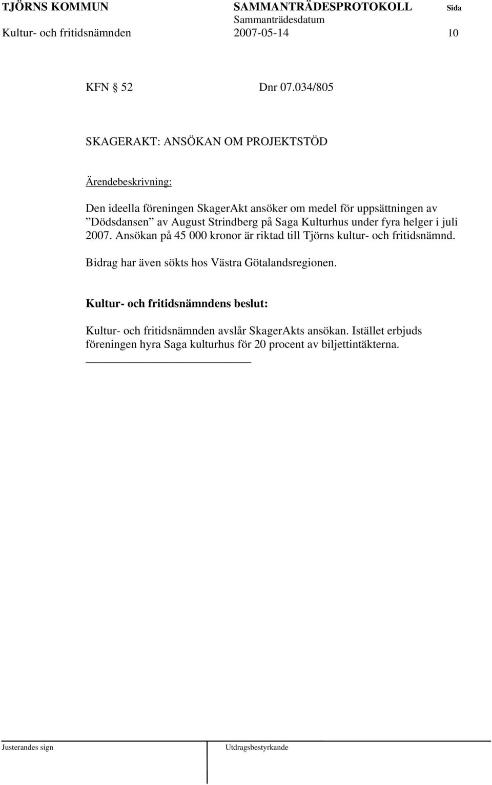 August Strindberg på Saga Kulturhus under fyra helger i juli 2007.