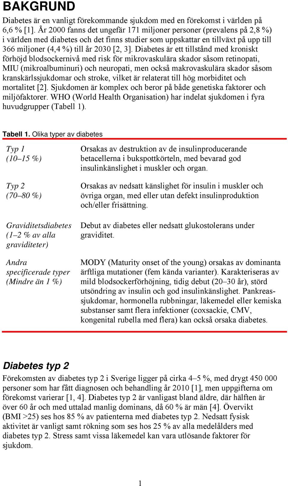 Diabetes är ett tillstånd med kroniskt förhöjd blodsockernivå med risk för mikrovaskulära skador såsom retinopati, MIU (mikroalbuminuri) och neuropati, men också makrovaskulära skador såsom