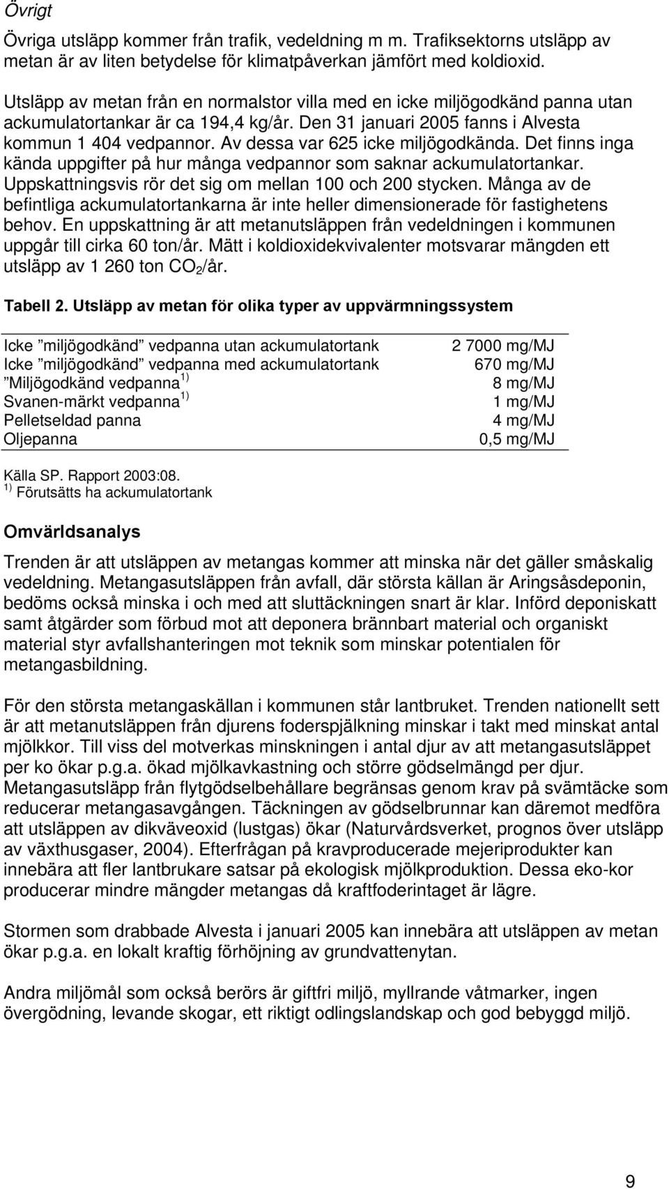 Av dessa var 625 icke miljögodkända. Det finns inga kända uppgifter på hur många vedpannor som saknar ackumulatortankar. Uppskattningsvis rör det sig om mellan 100 och 200 stycken.