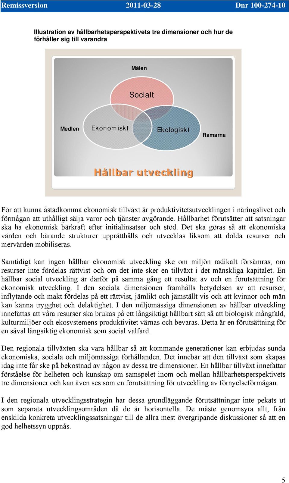 Hållbarhet förutsätter att satsningar ska ha ekonomisk bärkraft efter initialinsatser och stöd.