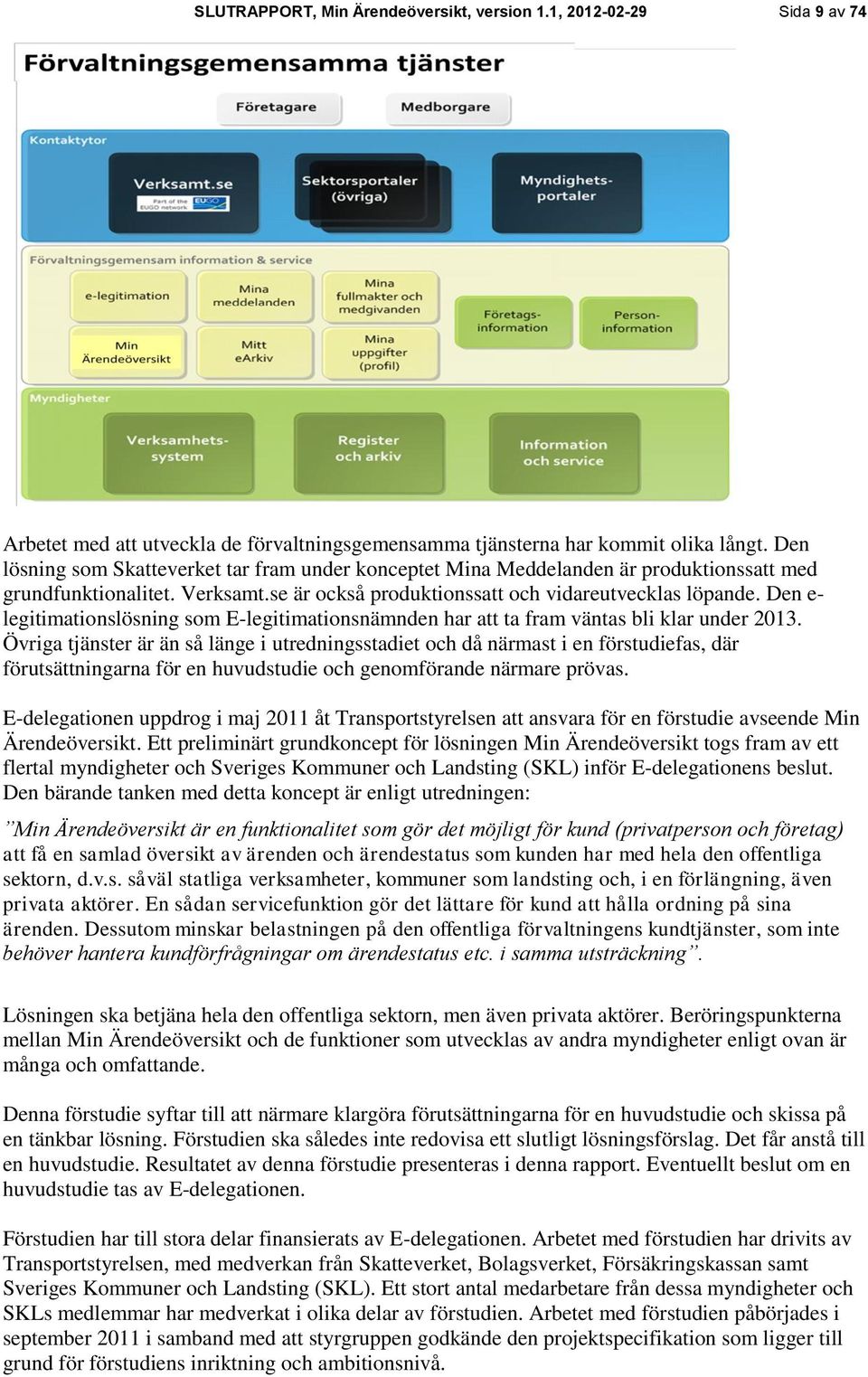 Den e- legitimationslösning som E-legitimationsnämnden har att ta fram väntas bli klar under 2013.