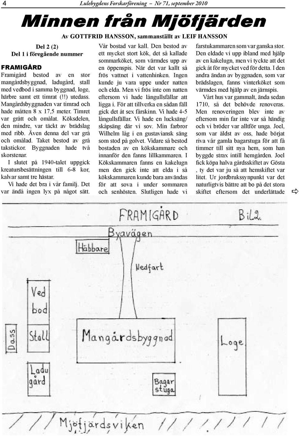 Även denn del vr grå och omåld. Tket bestod v grå tkstickor. Byggnden hde två skorstenr. I slutet på 1940-tlet uppgick kretursbesättningen till 6-8 kor, klvr smt tre hästr. Vi hde det br i vår fmilj.