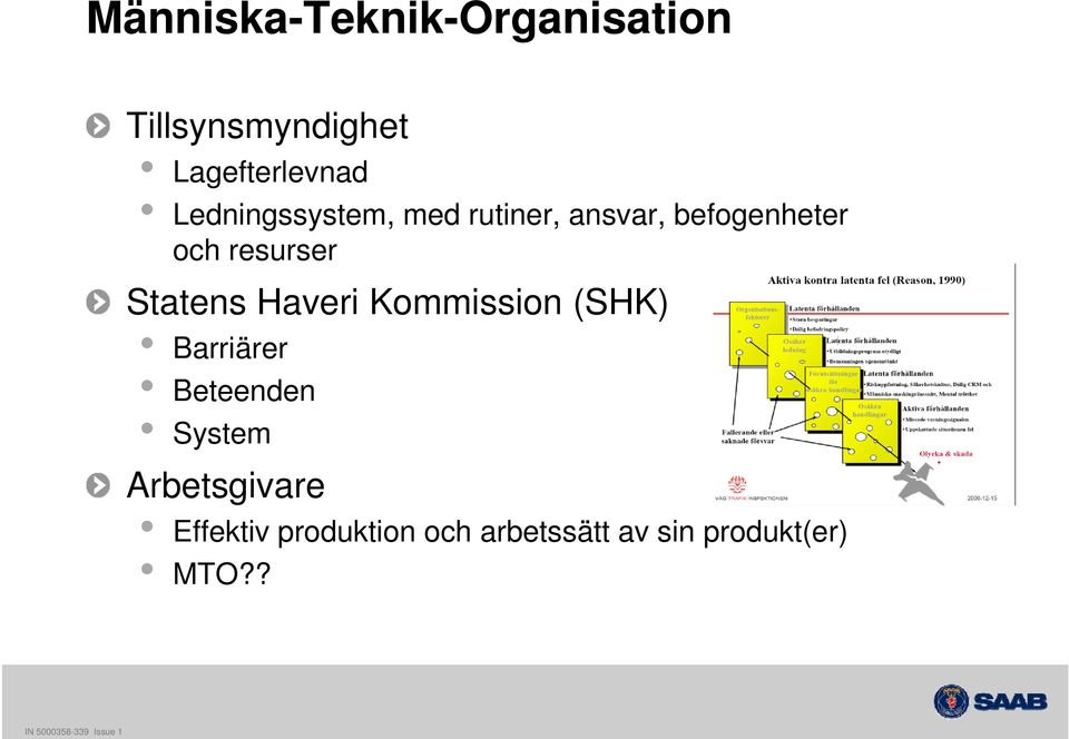 Statens Haveri Kommission (SHK) Barriärer Beteenden System