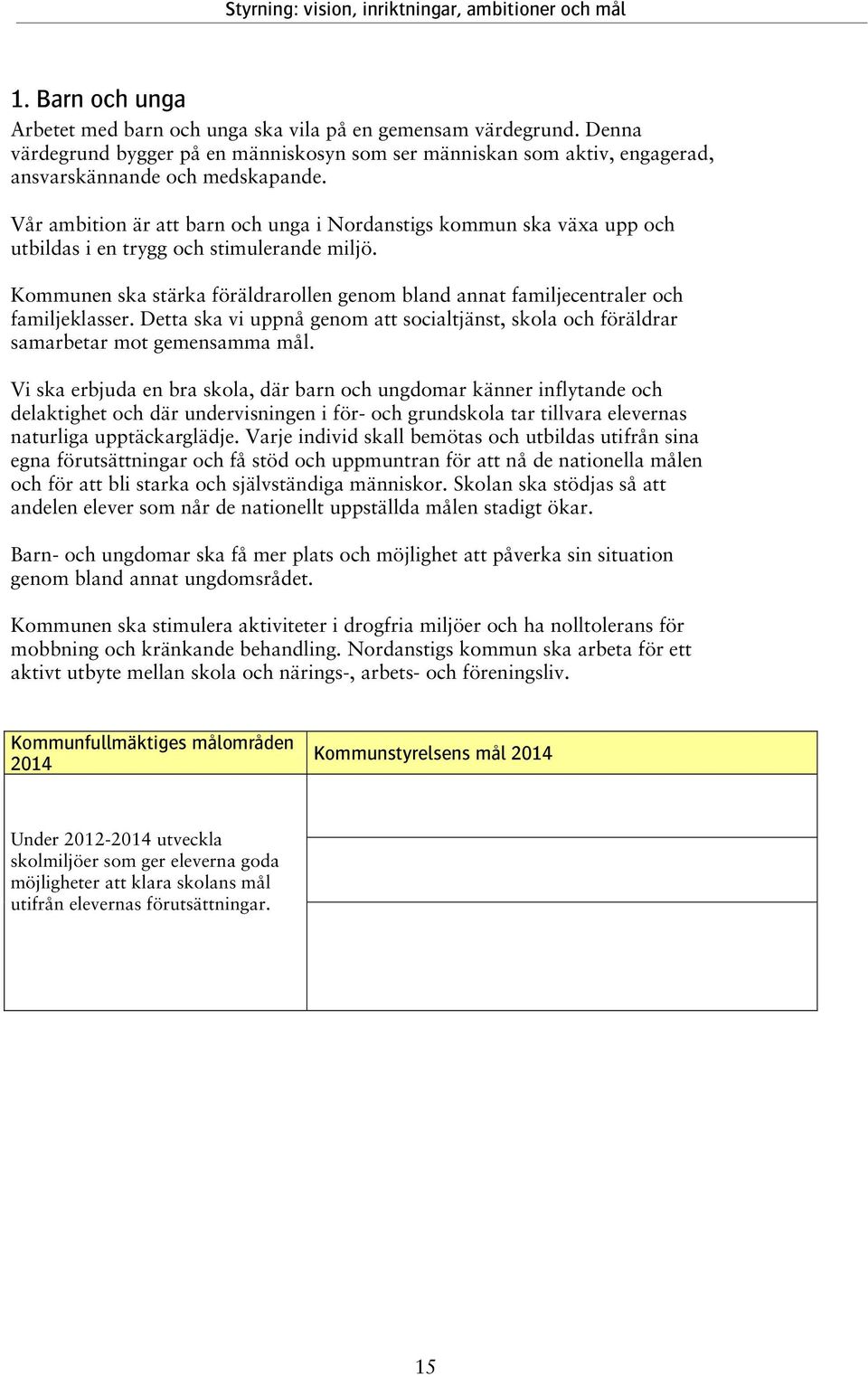 Vår ambition är att barn och unga i Nordanstigs kommun ska växa upp och utbildas i en trygg och stimulerande miljö.