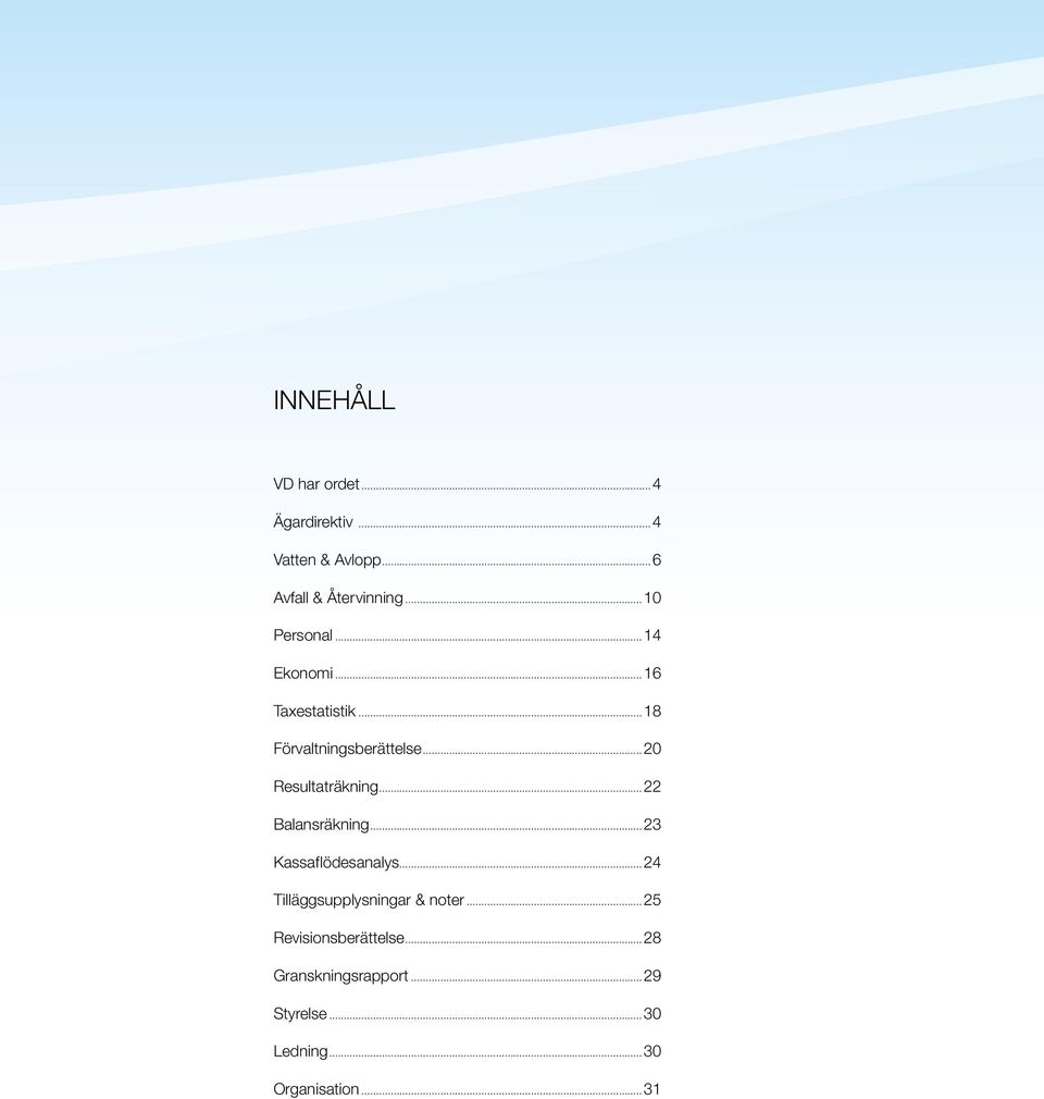 ..20 Resultaträkning...22 Balansräkning...23 Kassaflödesanalys.