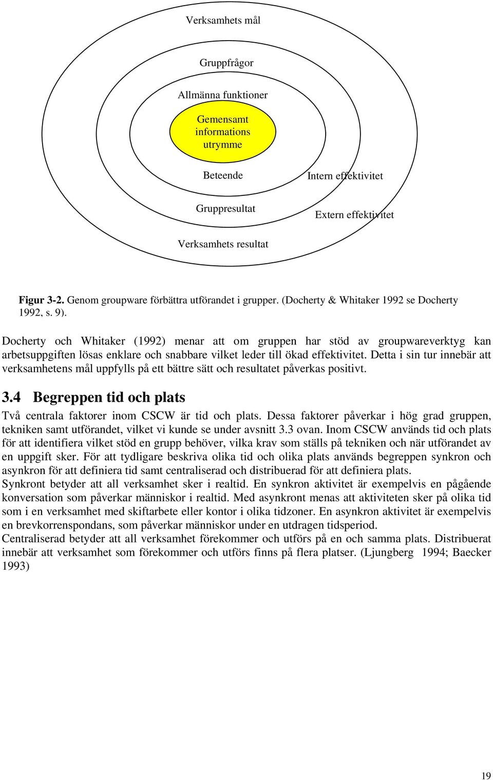 Docherty och Whitaker (1992) menar att om gruppen har stöd av groupwareverktyg kan arbetsuppgiften lösas enklare och snabbare vilket leder till ökad effektivitet.