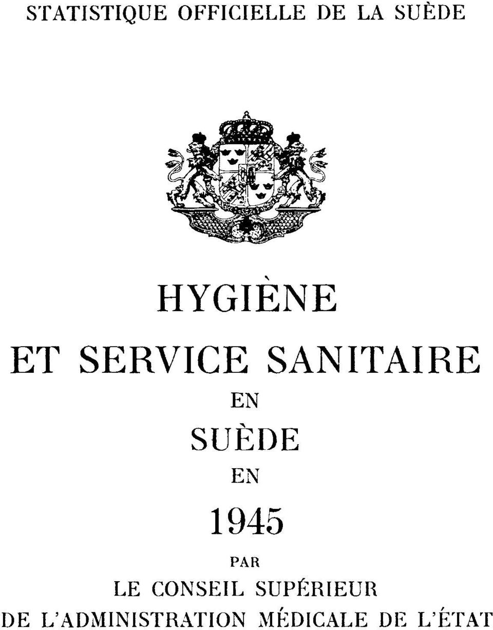 SUÈDE EN 1945 PAR LE CONSEIL