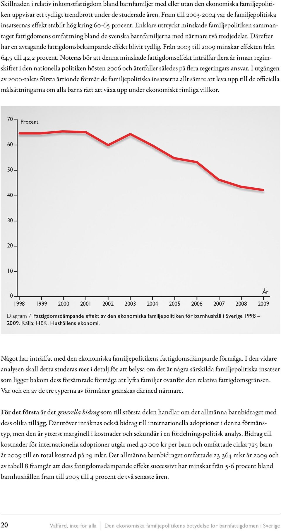 Enklare uttryckt minskade familjepolitiken sammantaget fattigdomens omfattning bland de svenska barnfamiljerna med närmare två tredjedelar.