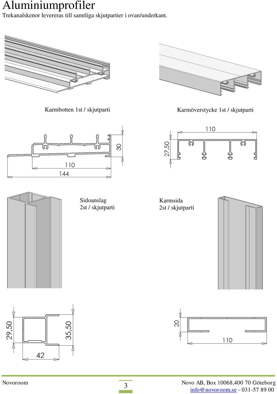 Karmbotten 1st / skjutparti Karmöverstycke 1st /