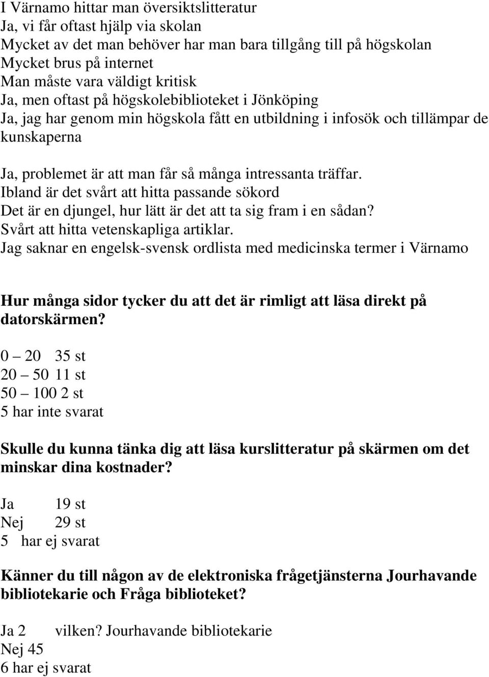 Ibland är det svårt att hitta passande sökord Det är en djungel, hur lätt är det att ta sig fram i en sådan? Svårt att hitta vetenskapliga artiklar.