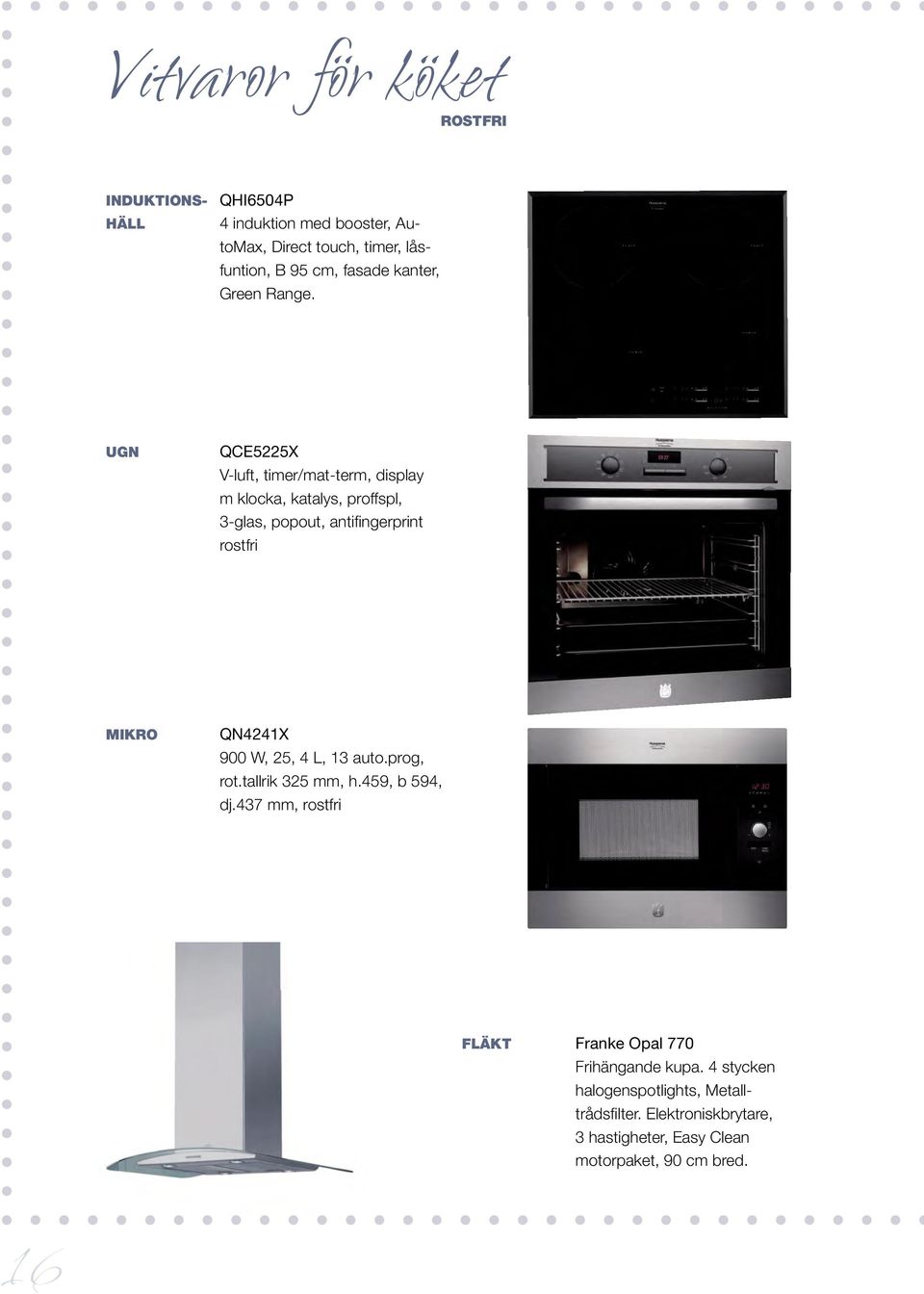 UGN QCE5225X V-luft, timer/mat-term, display m klocka, katalys, proffspl, 3-glas, popout, antifingerprint rostfri MIKRO QN4241X 900