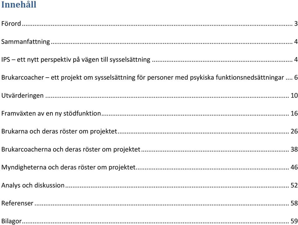 .. 10 Framväxten av en ny stödfunktion... 16 Brukarna och deras röster om projektet.