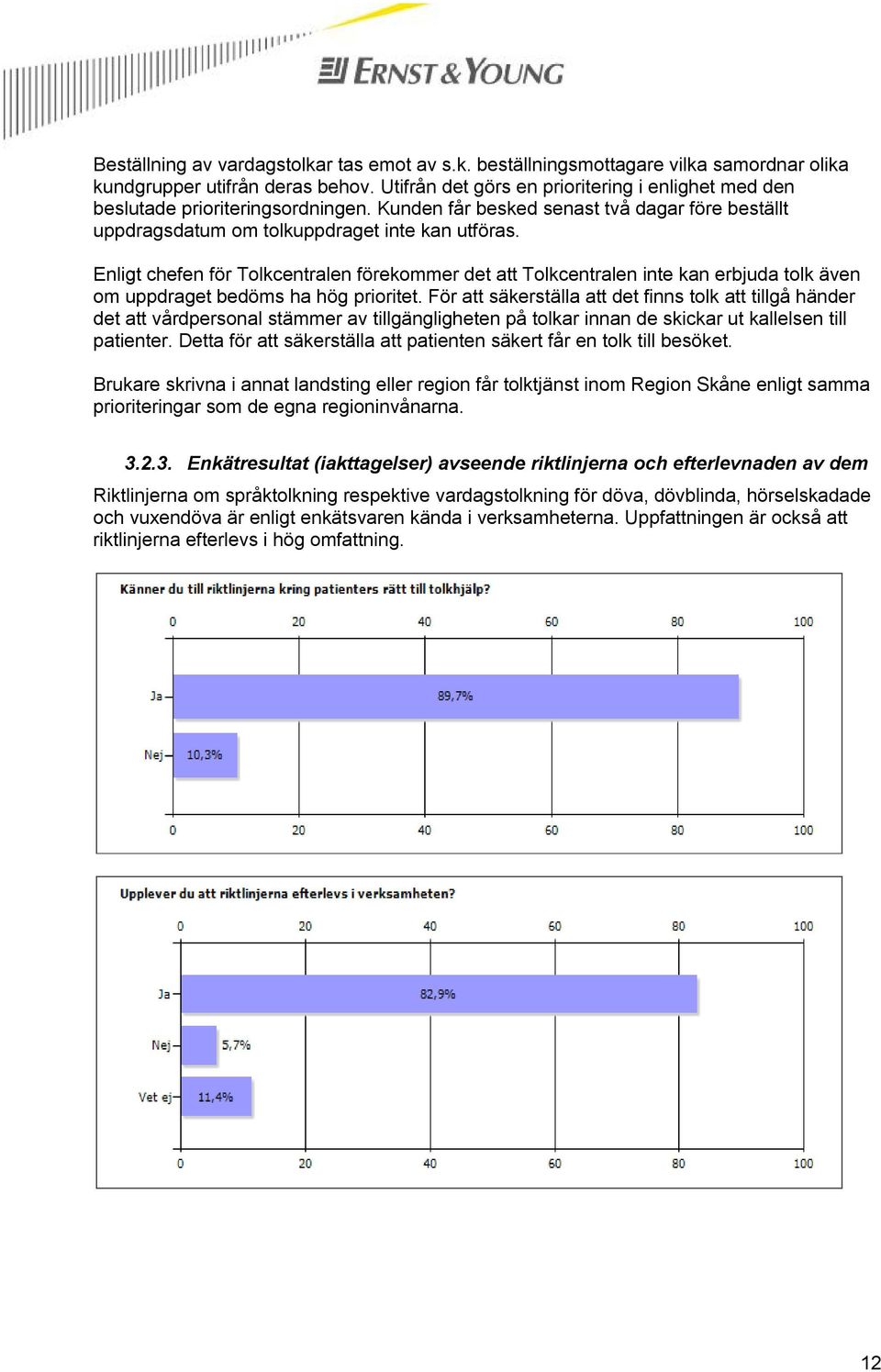 Enligt chefen för Tolkcentralen förekommer det att Tolkcentralen inte kan erbjuda tolk även om uppdraget bedöms ha hög prioritet.