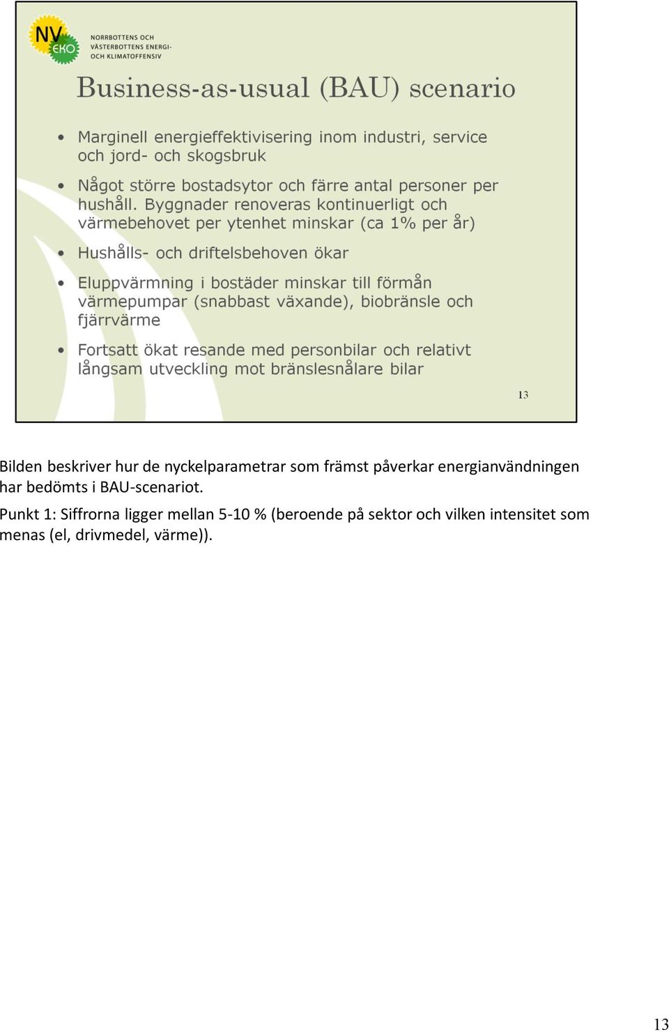 Punkt 1: Siffrorna ligger mellan 5-10 % (beroende på