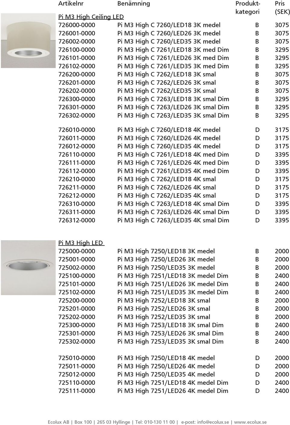 High 7262/LE35 3K smal 726300-0000 Pi M3 High 7263/LE18 3K smal im 726301-0000 Pi M3 High 7263/LE26 3K smal im 726302-0000 Pi M3 High 7263/LE35 3K smal im 3075 3075 3075 3295 3295 3295 3075 3075 3075