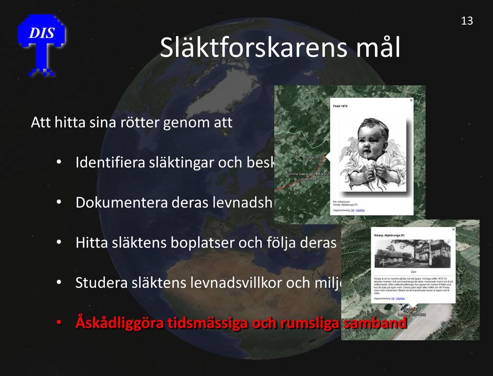 levnadshistoria Hitta släktens boplatser och följa deras förflyttningar