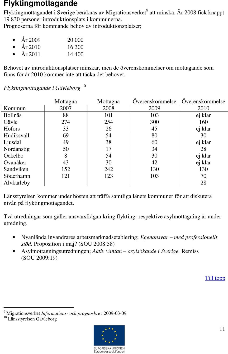 2010 kommer inte att täcka det behovet.