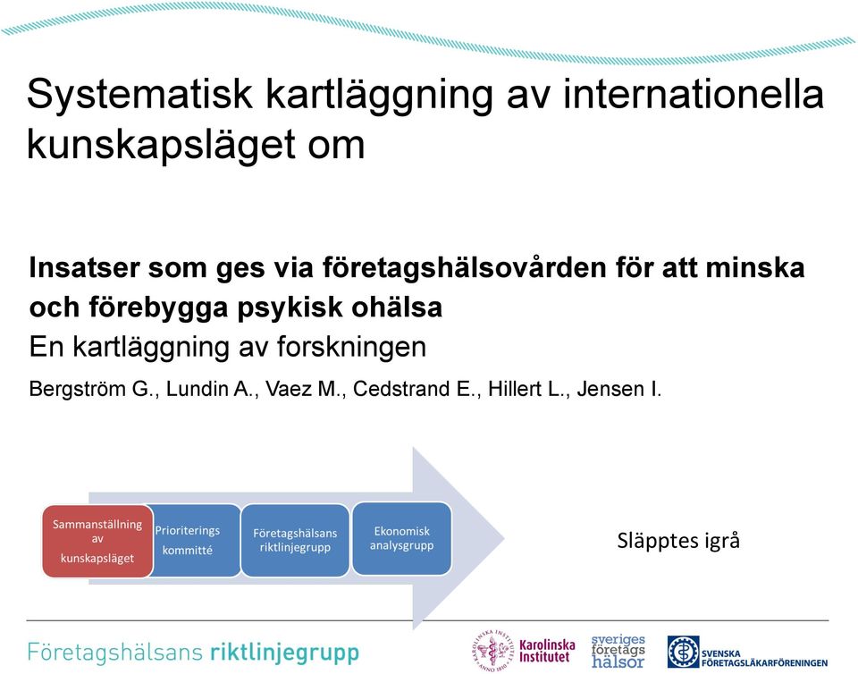 förebygga psykisk ohälsa En kartläggning av forskningen