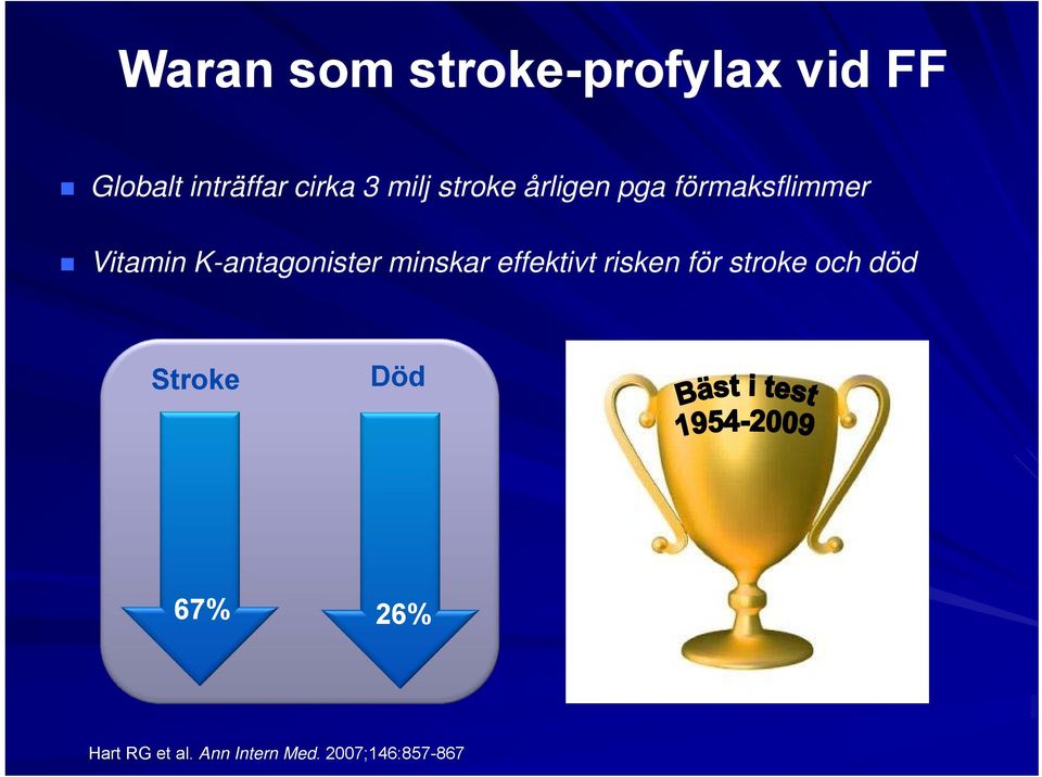 K-antagonister minskar effektivt risken för stroke och