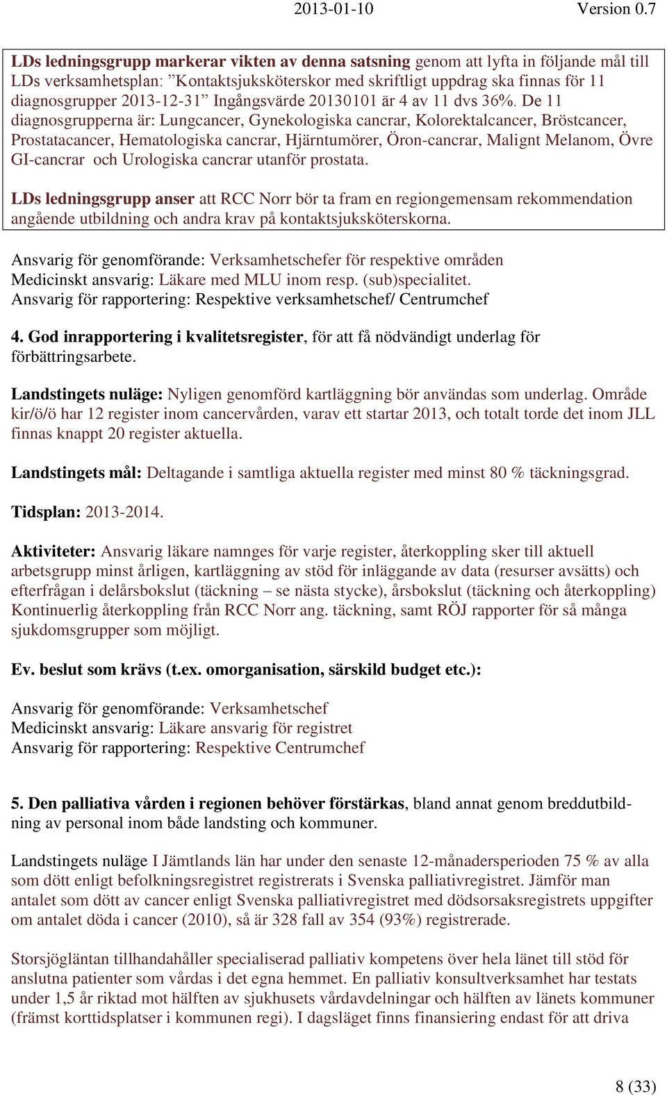 De 11 diagnosgrupperna är: Lungcancer, Gynekologiska cancrar, Kolorektalcancer, Bröstcancer, Prostatacancer, Hematologiska cancrar, Hjärntumörer, Öron-cancrar, Malignt Melanom, Övre GI-cancrar och