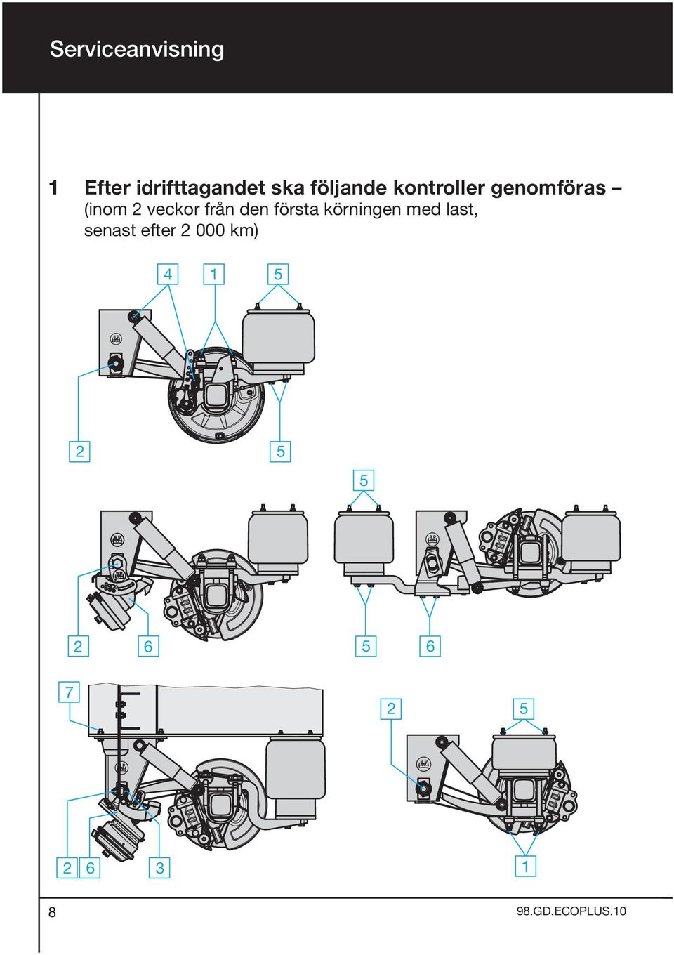 veckor från den första körningen med last,