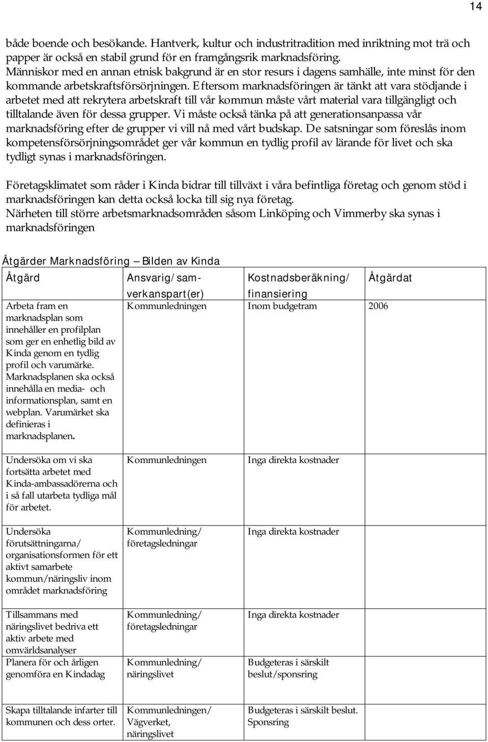 Eftersom marknadsföringen är tänkt att vara stödjande i arbetet med att rekrytera arbetskraft till vår kommun måste vårt material vara tillgängligt och tilltalande även för dessa grupper.