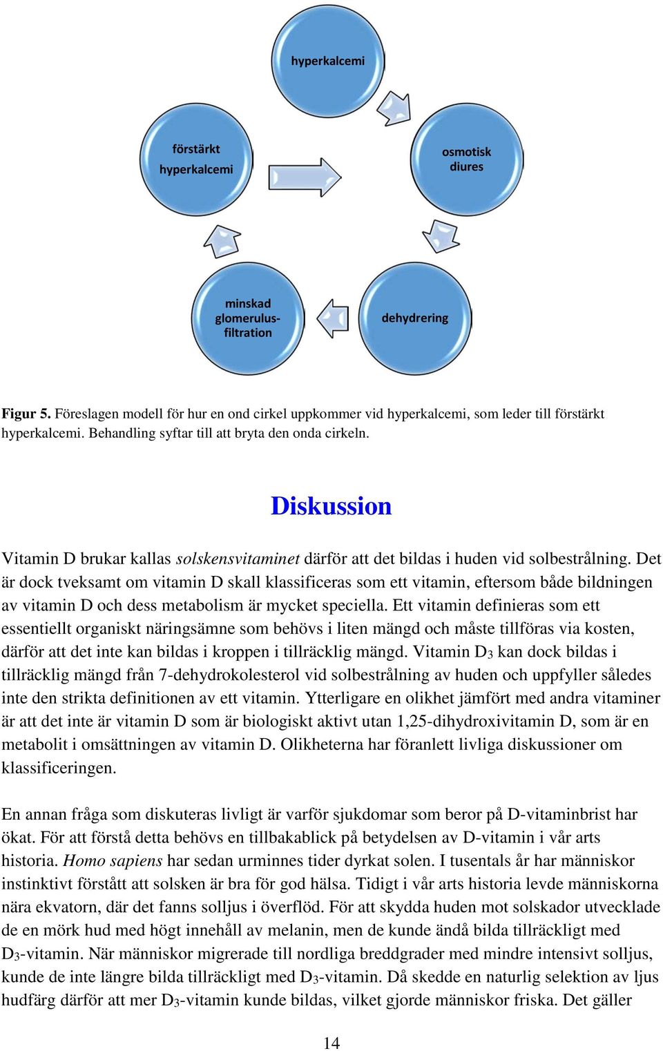 Diskussion Vitamin D brukar kallas solskensvitaminet därför att det bildas i huden vid solbestrålning.