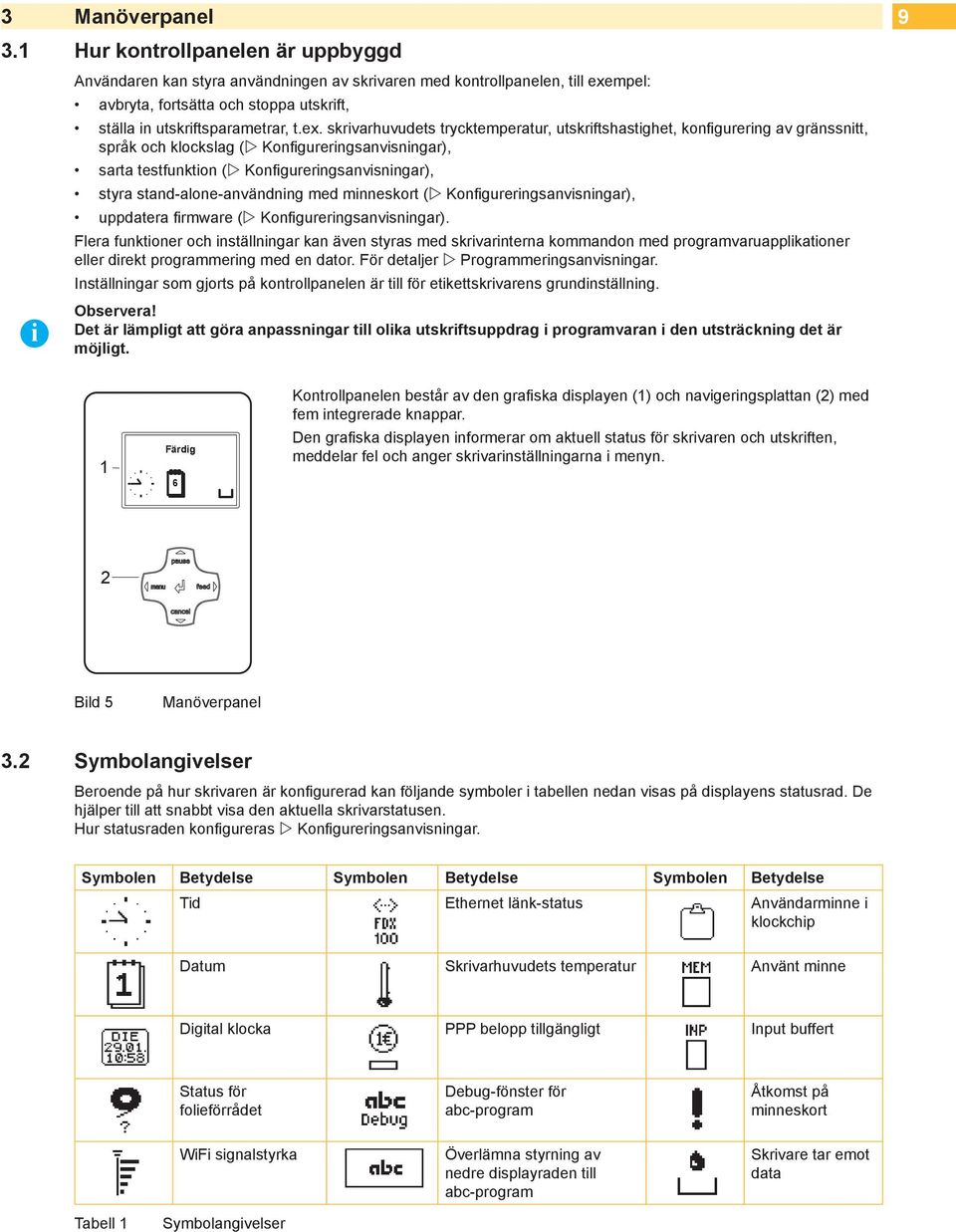 mpel: avbryta, fortsätta och stoppa utskrift, ställa in utskriftsparametrar, t.ex.