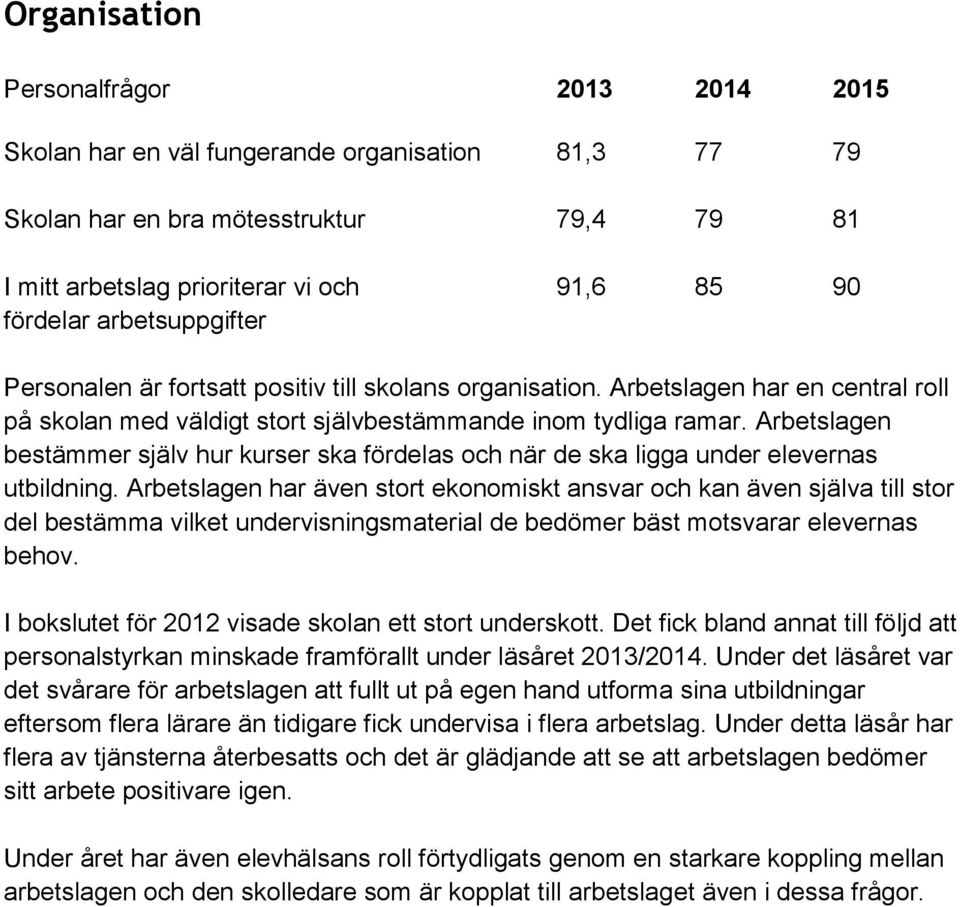 Arbetslagen bestämmer själv hur kurser ska fördelas och när de ska ligga under elevernas utbildning.