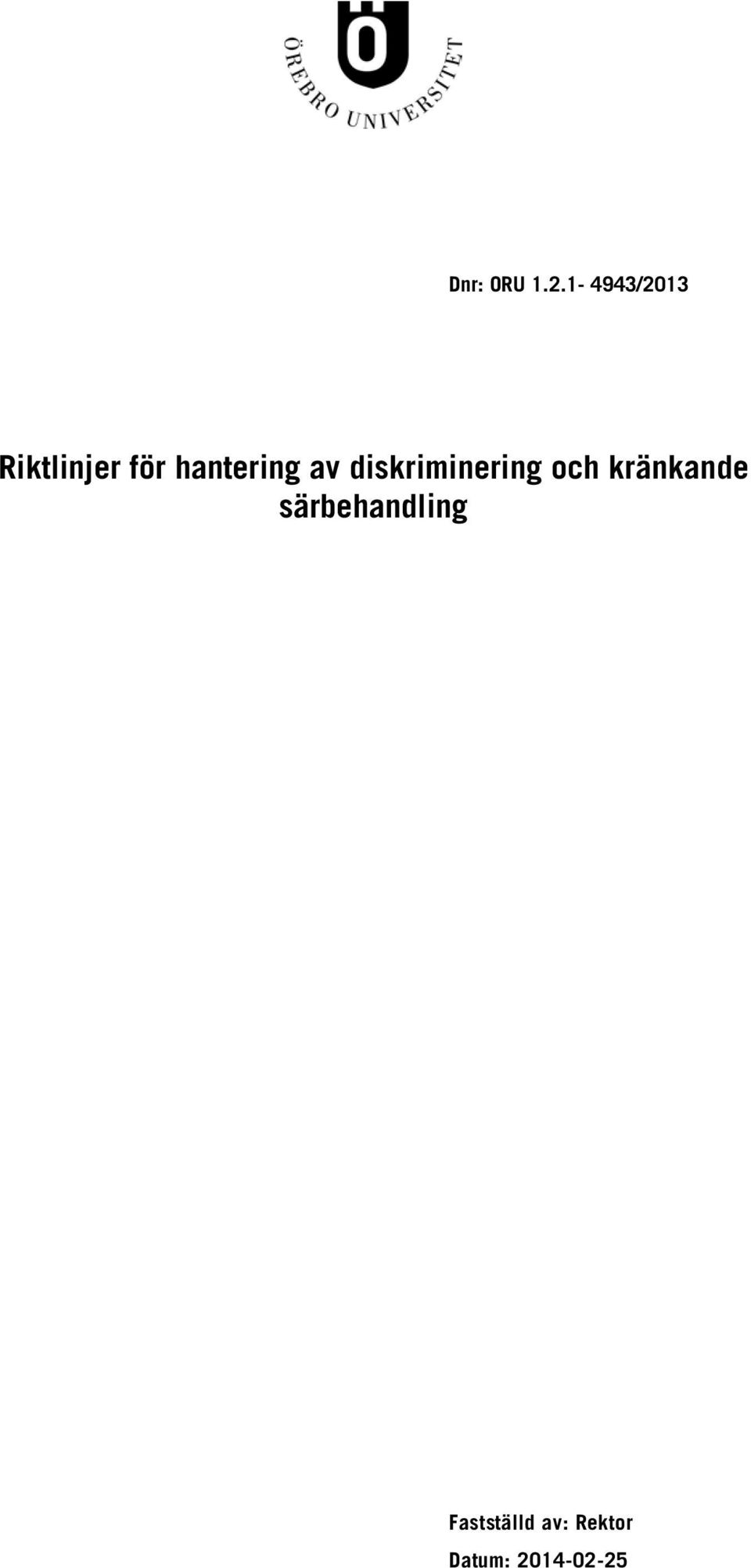 hantering av diskriminering och