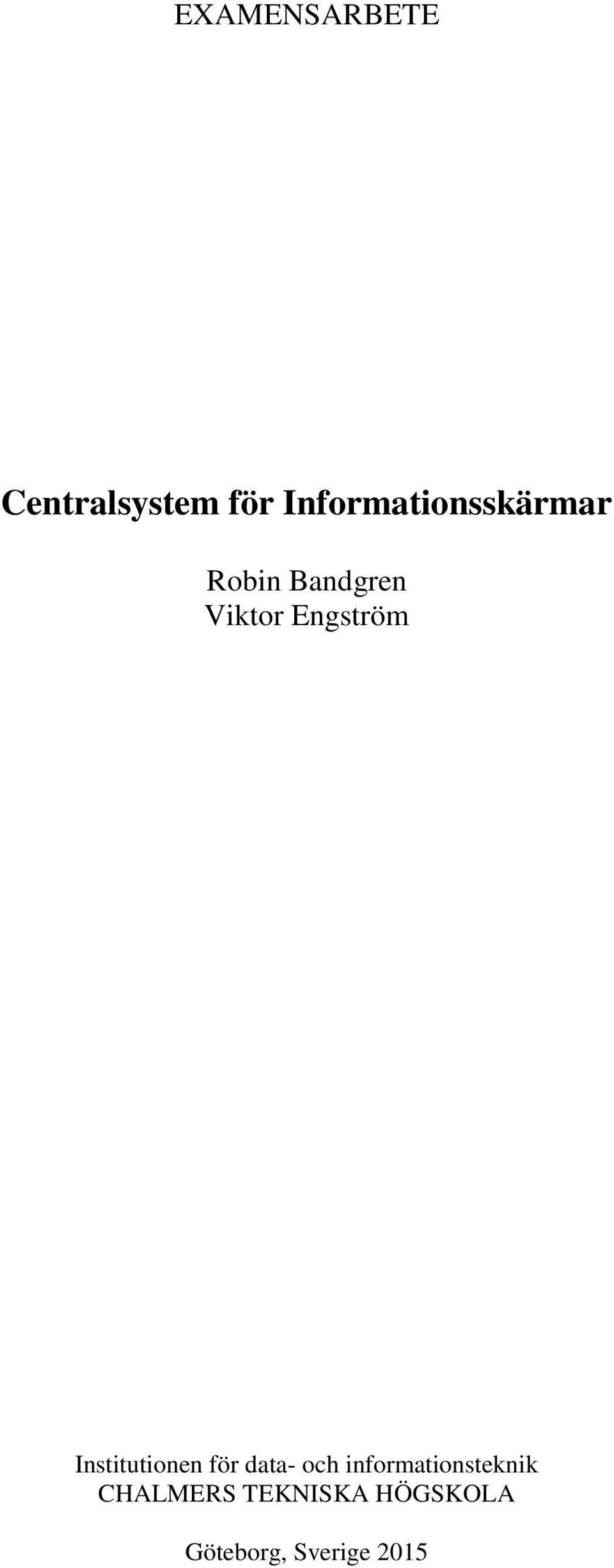 Engström Institutionen för data- och